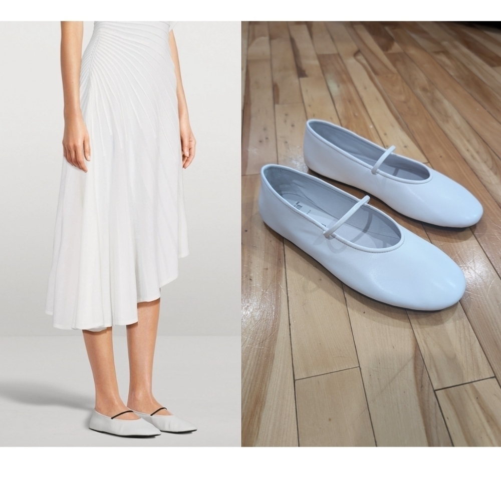 NWT Jeffrey Campbell | Dancerina Ballet Flats In White Leather